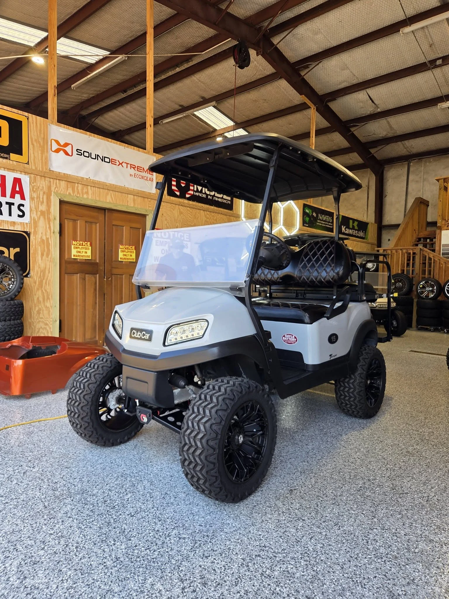 Silver showroom cart